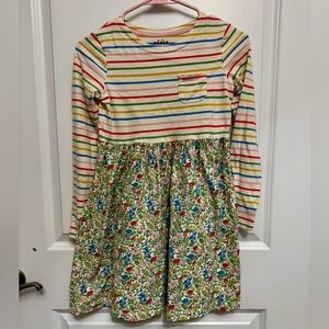 Mini Boden Multicolor Striped and Floral Dress